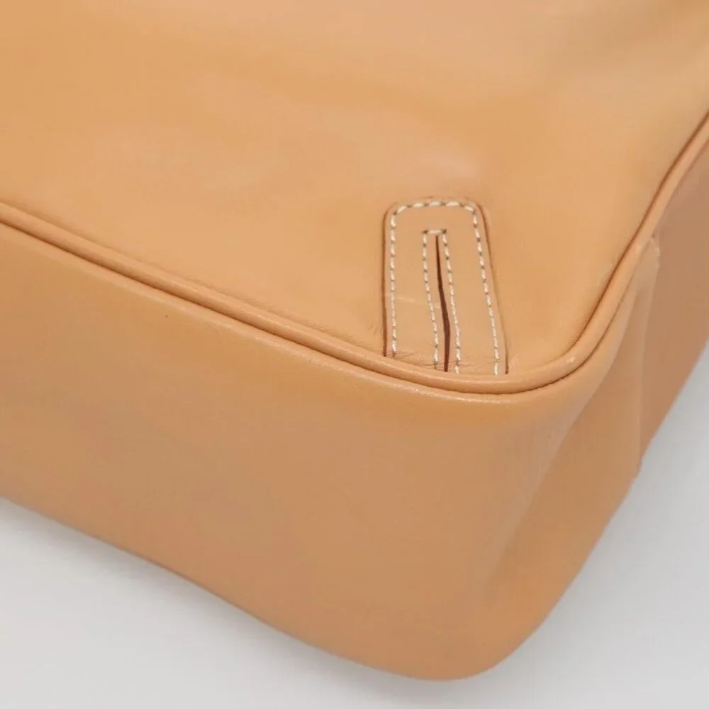 Authentic BURBERRY Shoulder Bag Leather Beige Silver - Picture 7 of 16